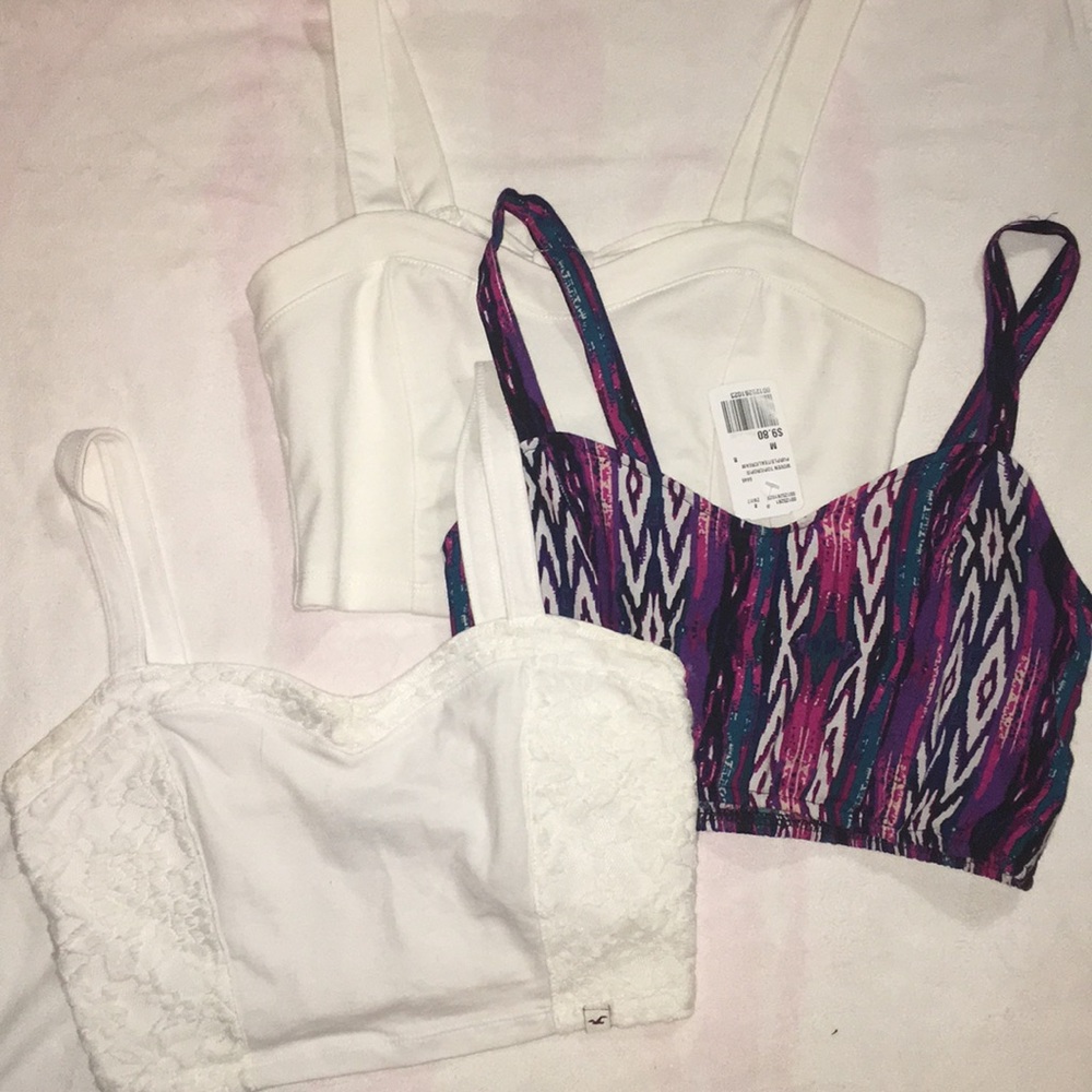 Lot of crop tops hollister forever21 size s/m